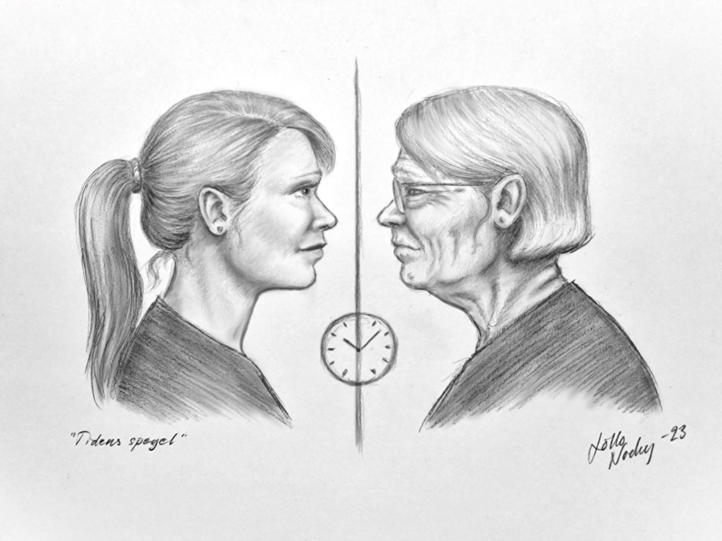 Tidens spegel - 10:10 på förmiddagen = Ca 36 år 23:10 på kvällen = Ca 83